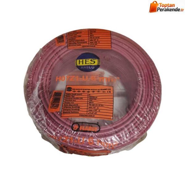 Hes Nya Kablo 6 Mm Kırmızı (H07z1-U) Halojen Free